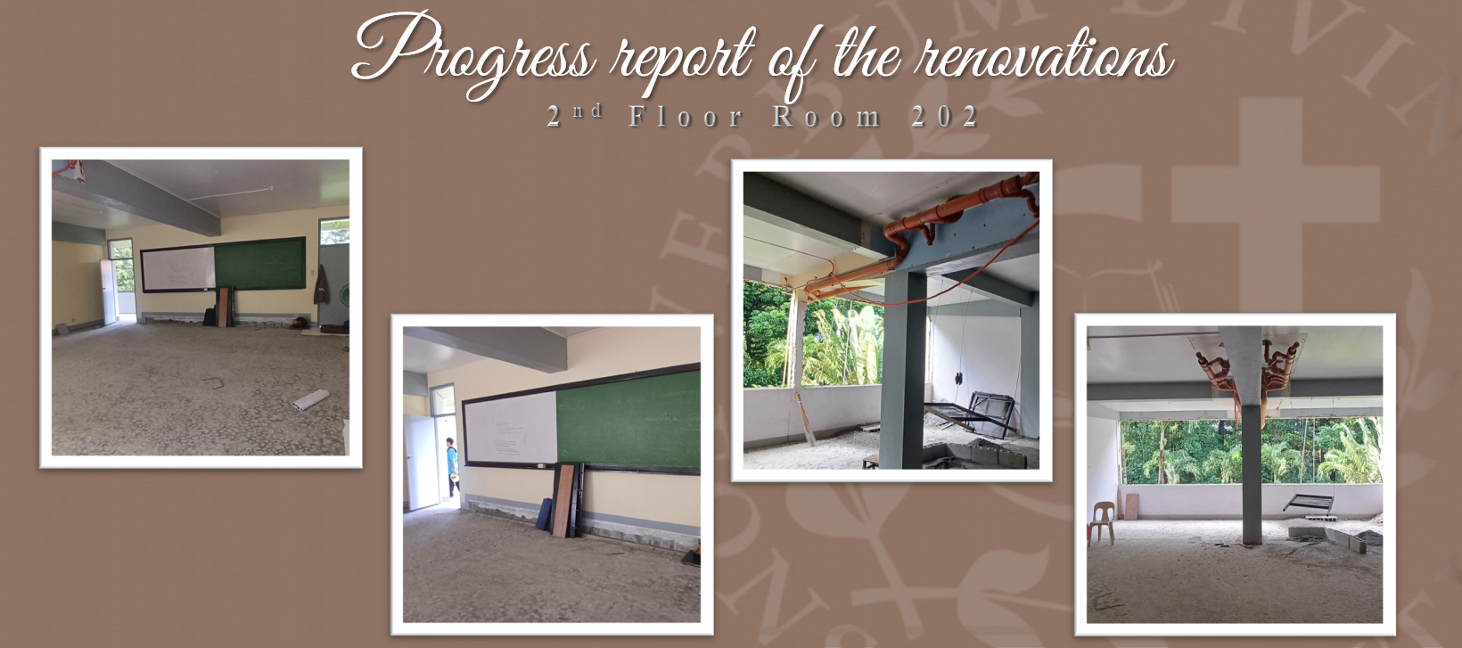 Progress report of the renovations (2nd Floor Room 202)